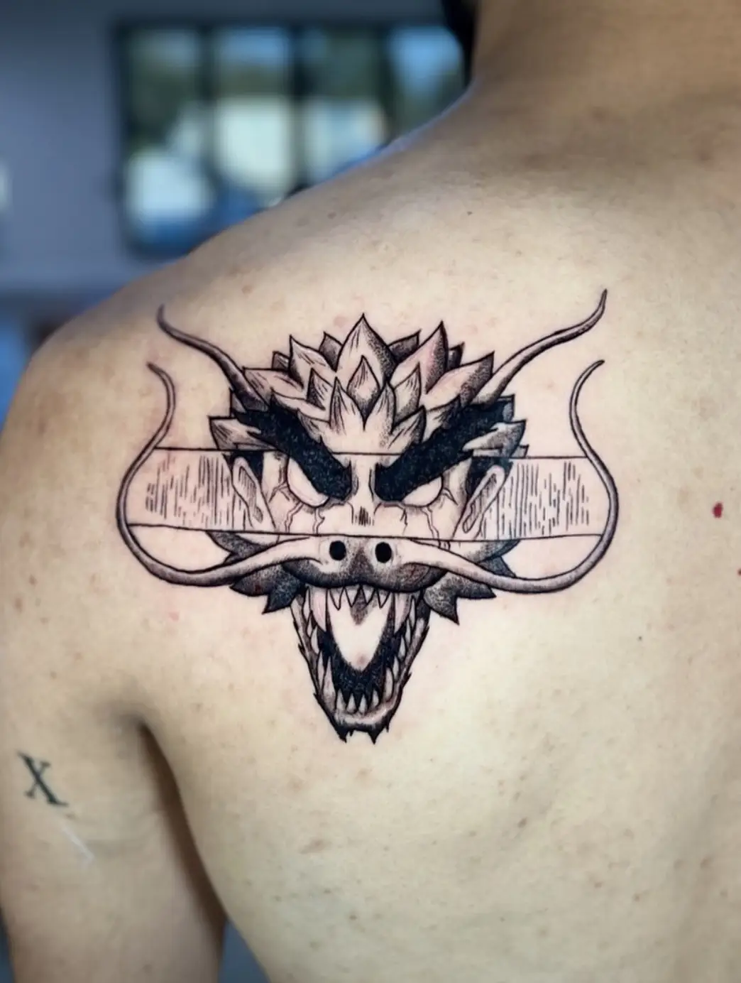 Butterfly tattoo with detailed pattern work and symbolism by Sara at Omnia Tattoo Melbourne